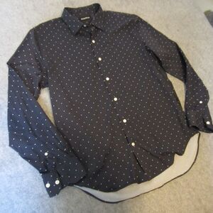 Bonobos Men Shirt Button Blue White Dot Classic Comfort Breathable Adult Large